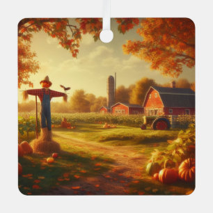 Ornement En Métal Thanksgiving/Automne/Automne/Automne sur la ferme