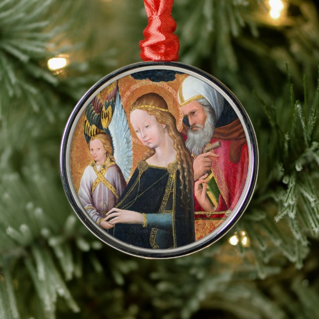 Ornement En Métal The Expectant Madonna with Saint Joseph Round (Arbre)