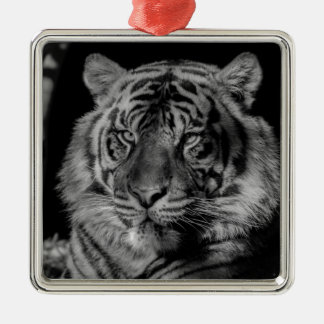 Ornement En Métal Tigre noir et blanc