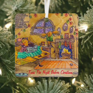 Ornement En Métal Tiny Town "C'Était La Nuit Avant Noël"