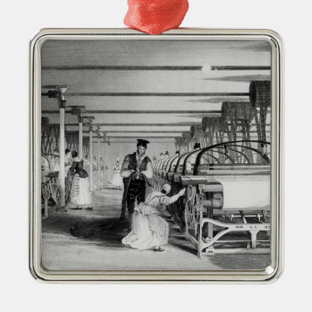 Ornement En Métal Tissage de métier à tisser de puissance, gravé par (Devant)