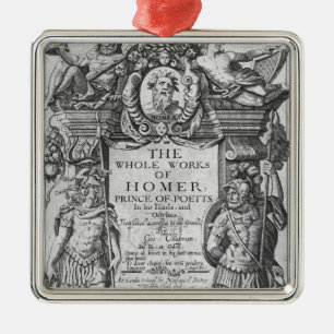 Ornement En Métal Titlepage 'à l'ensemble des travaux de Homer