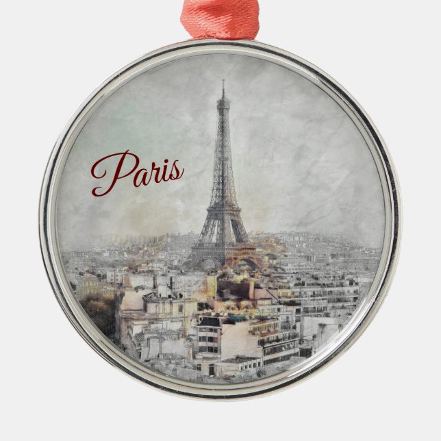 Ornement En Métal Tour Eiffel. Paris, France (Devant)