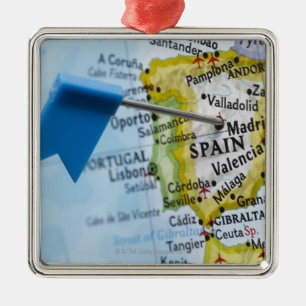 Ornement En Métal Tracez la goupille placée à Madrid, Espagne sur 