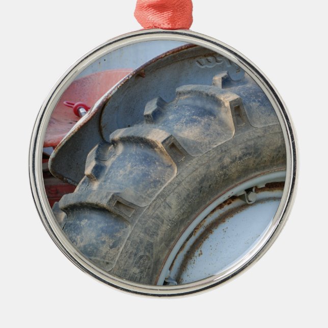 Ornement En Métal tracteur antique (Devant)