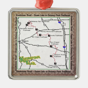 ORNEMENT EN MÉTAL TRAÎNÉE DEAM DE KT KNOBSTONE DE CARTE DE TRAÎN