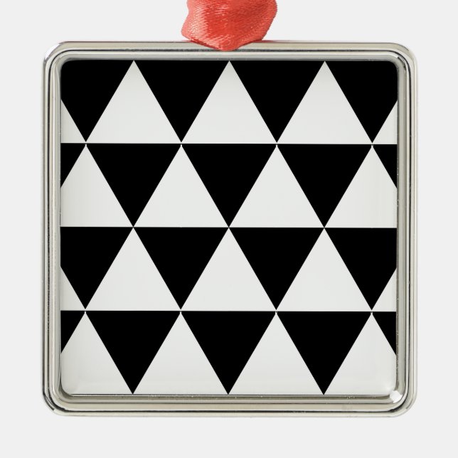 Ornement En Métal Triangles blancs (Devant)