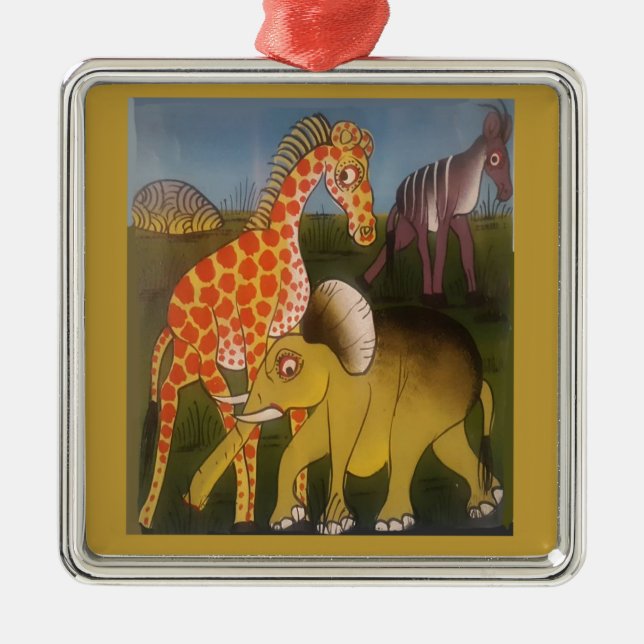 Ornement En Métal Trio d'art africain (Devant)