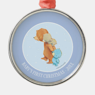 Ornement En Métal Trois amis adorables d'ours