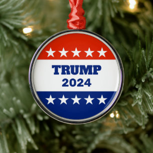 Ornement En Métal Trump 2024 Christmas