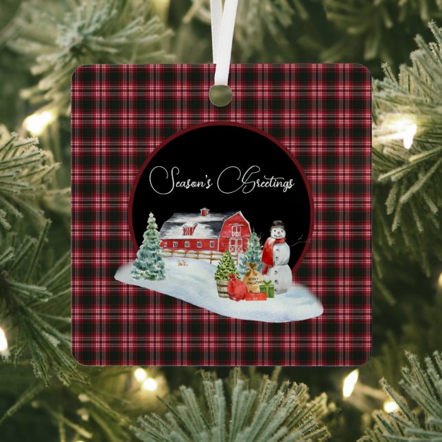 Ornement En Métal Tweedside Modern Original Scottish Tartan (Insitu)