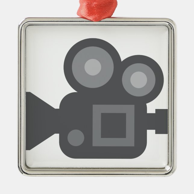 Ornement En Métal Twitter Emoji - Camera film making (Devant)