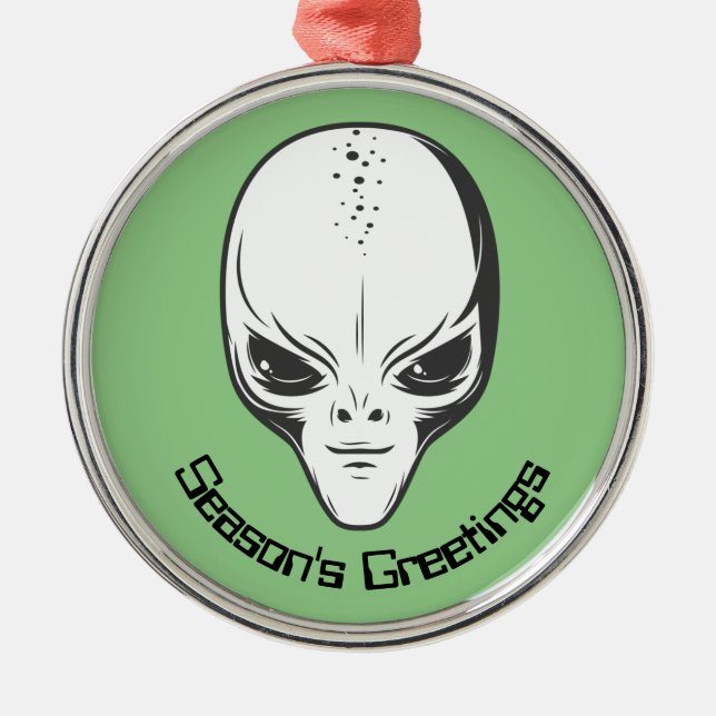 Ornement En Métal Ufologiste de l'Alien spatial Sci Fi (Devant)
