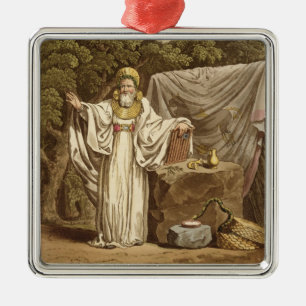 Ornement En Métal Un druide de voûte dans son habitude juridique,