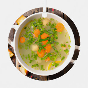 Ornement En Métal Un Noël à la soupe Drôle Pun Soupe