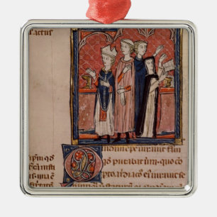 Ornement En Métal Une nonne lui prenant les voeux et la masse