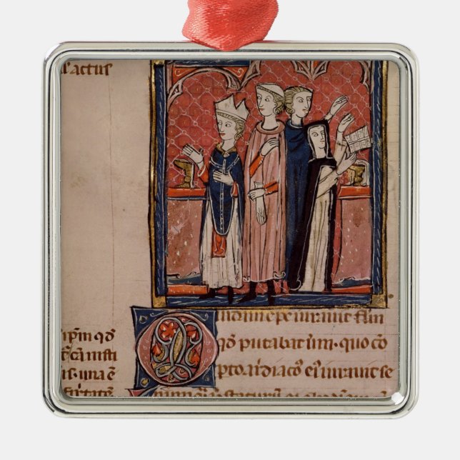 Ornement En Métal Une nonne lui prenant les voeux et la masse (Devant)