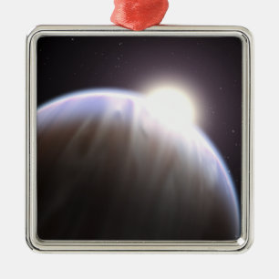 Ornement En Métal Une planète extrasolaire avec son étoile parente
