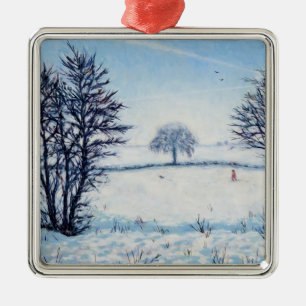 Ornement En Métal Une promenade d'hivers