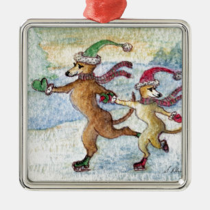 Ornement En Métal Une tradition de vacances - patinant