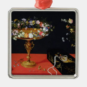 Ornement En Métal Une vie immobile d'un Tazza avec des fleurs