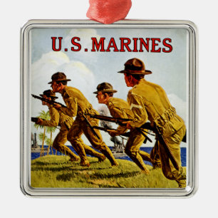 Ornement En Métal US Marines ~ Soldats de la Mer