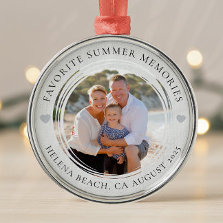 Ornement En Métal Vacances d'été Souvenirs Famille garde photo