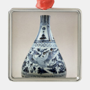 Ornement En Métal Vase bleu et blanc, dynastie de yuan