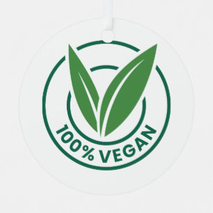 Ornement En Métal Vegan texte personnalisé