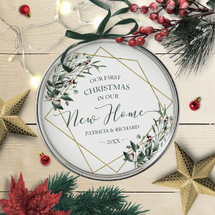 Ornement En Métal Végétation Notre Premier Noël Dans Notre Nouvelle