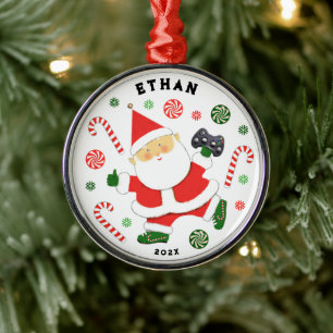 Ornement En Métal Vidéo Gamer Noël 2024 Collectible