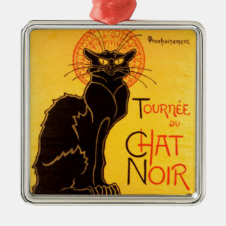 Ornement En Métal Vintage Tournee de Conversation Noir Chat Noir