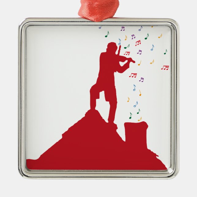 Ornement En Métal Violoneur (Devant)