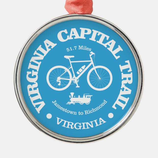 Ornement En Métal Virginia Capital Trail (cyclisme) (Devant)