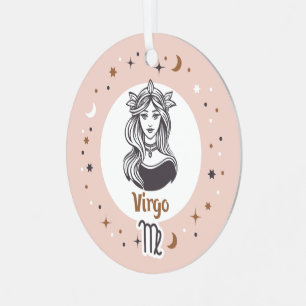Ornement En Métal Virgo SIGNE Zodiaque Photo Personnalisée