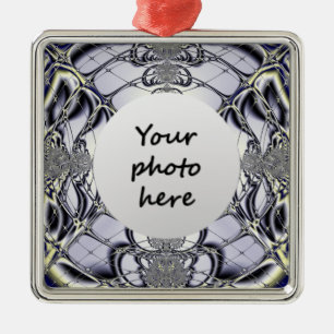 Ornement En Métal Vitre violette Art Abstrait