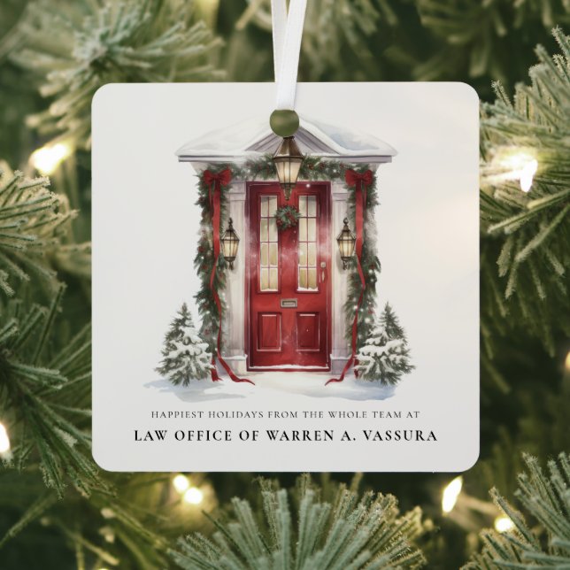 Ornement En Métal Vœux de vacances modernes pour entreprise (Insitu)