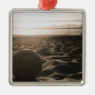 Ornement En Métal Volleyball dans le sable