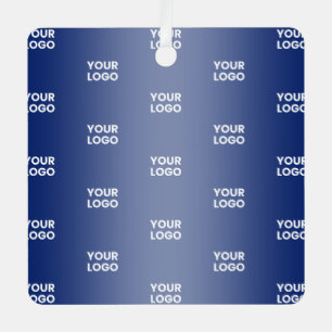 Ornement En Métal Votre logo Simple Répétition Logo Marine Blue Grad