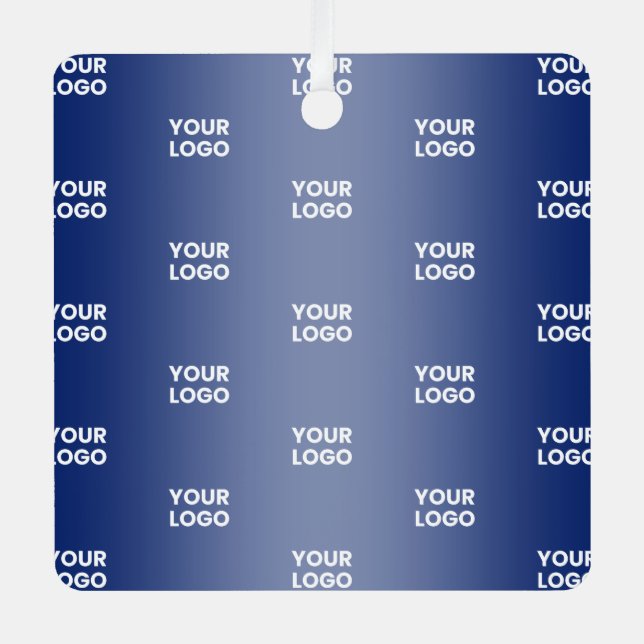 Ornement En Métal Votre logo Simple Répétition Logo Marine Blue Grad (Recto)