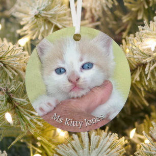 Ornement En Métal Votre photo/texte - Cadeau annuel traditionnel et 