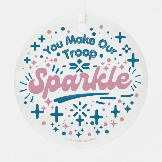 Ornement En Métal Vous faites notre troupe Sparkle (Recto)