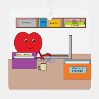 Ornement En Métal Vous mettez votre coeur dans votre travail