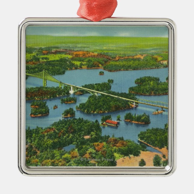 Ornement En Métal Vue aérienne du pont international (Devant)