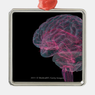 Ornement En Métal Vue arrière de l'esprit humain