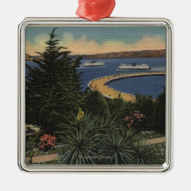 Ornement En Métal Vue de promenade et de pilier aquatiques de parc (Devant)