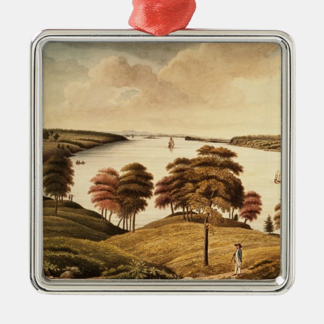 Ornement En Métal Vue du fleuve Hudson du fort Knyphansen (Devant)