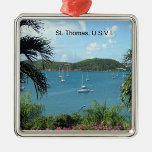 Ornement En Métal Vue du port de St. Thomas