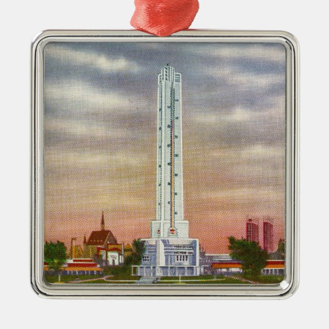 Ornement En Métal Vue du thermomètre géant de Texaco (Devant)