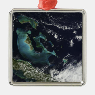 Ornement En Métal Vue satellite sur les îles Bahama